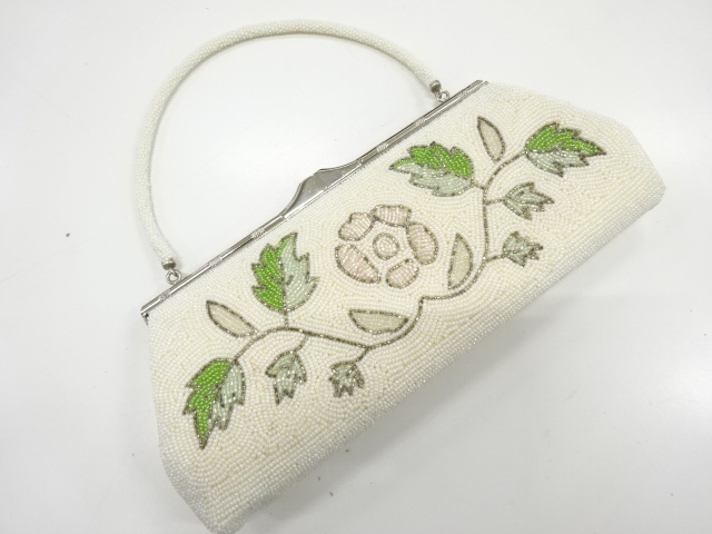 JAPANESE KIMONO / BEADS HANDBAG